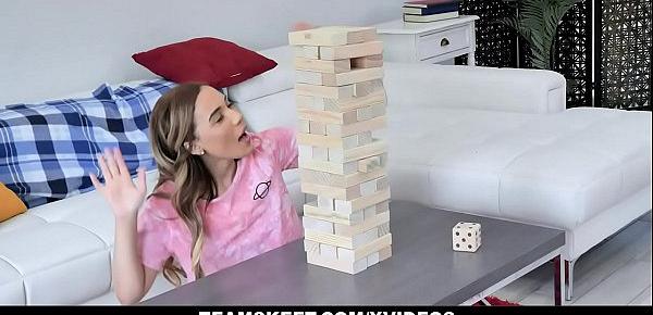 trendsSkinny Teen Alita Lee Plays Jenga With A Monster Cock